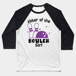 Cool Pink Bowling Girls Baseball T-Shirt